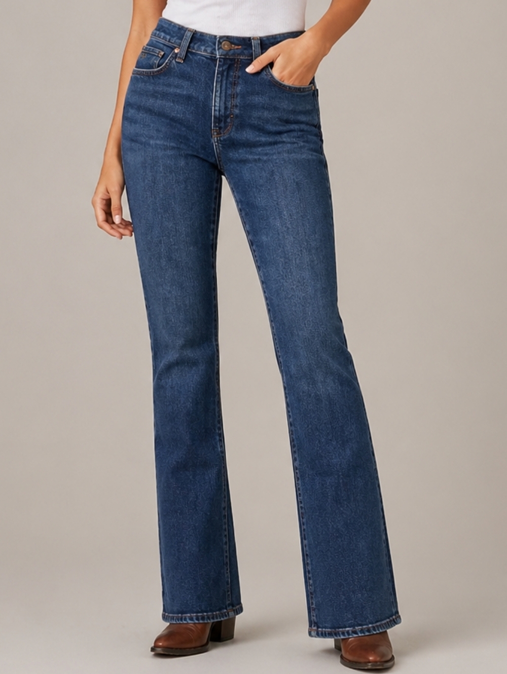 Wrangler x Lainey Wilson Boot Huggers High Rise Slim Bootcut Blue Jeans 24x32